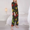 thumbnail image 3 of Goofa Chili2 Printed Women’s 2 Piece Pajama Set Super,Pajamas Women's Long Sleeve Sleepwear Soft Button Down Loungewear Pjs Lounge Set Nightwear-X-Large, 3 of 9