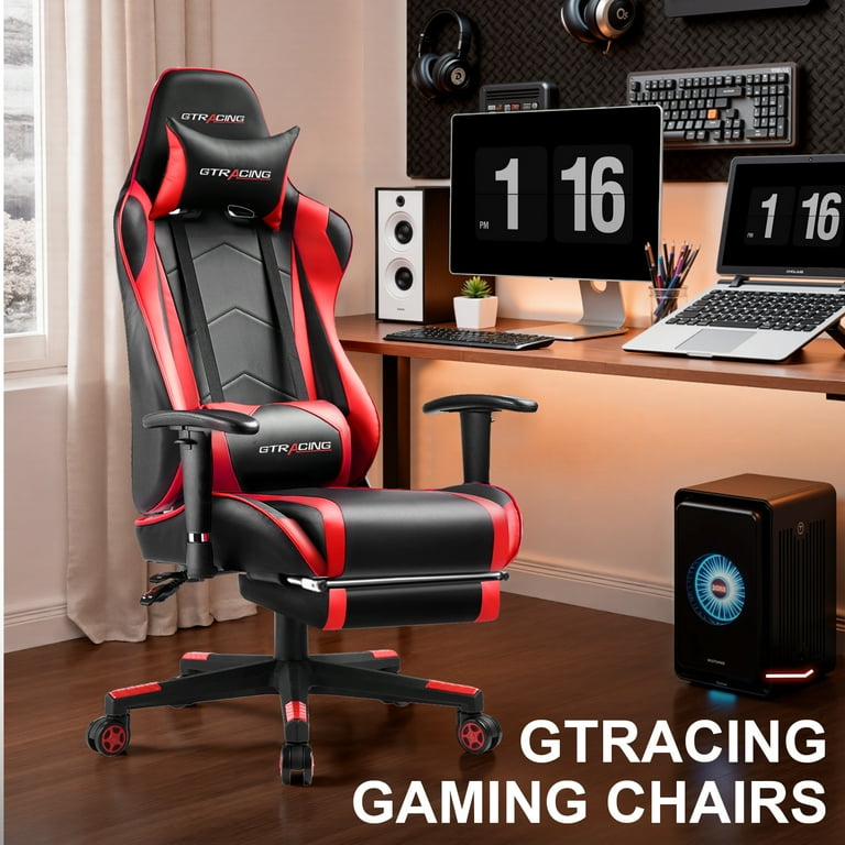 GTRACING, Gaming Chair, Model 099, Ergonomic Red with Lumbar