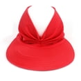 thumbnail image 2 of MSJUHEG Sun Hats for Women Sun Hat Trucker Hat Summer Hat Women's Sun Visor Sun Hat Anti-Ultraviolet Elastic Hollow Top Hat Hats for Women Fascinators Hats for Women Polyester 1PC Hat Red One Size, 2 of 2