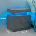 thumbnail image 2 of HLL LED Nightstand Modern Bedside Table for Bedroom Night Stand with 2 Wood Drawers End Side Table with 16 Colors LED Strip for Bedroom, 2 of 12