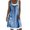 #19, variant on Pisexur Women's Denim Dress Sleeveless V Neck Floral Midi Dresses Casual Side Split Jean Shirt Dresses