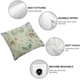 thumbnail image 4 of COMIO  Vivid Green Blue Iris Throw Pillow Cover, Botanical Pattern Garden Style Square Cushion Case for Bedroom Chair Sofa Gift,  2 pcs White, 4 of 6