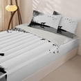thumbnail image 3 of Homewish Minimalist Dog Zipper Full Size Comforter Sets with Fitted Sheet and 2 Pillowcases,Vintage Animal Zipper Bedding Set,Black White Gray,Light Gray Reversible,4pcs, 3 of 8