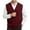 Solid Wine Red, variant on Men's V-Neck Slim Fit Casual Suit Vests-Style1 Beige-XL