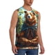 thumbnail image 2 of Fotbe Maple Meditating Bear Men's Camiseta sin Mangas Estampada para Hombres, Playera Casual para Gimnasio, Entrenamiento, Playa-Medium, 2 of 7