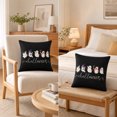 thumbnail image 6 of OutmaxHome Halloween Multiple Types Ghost Pattern Print Throw Pillow Cover, 17.7x17.7 Inch Fall Halloween Home Decor, 6 of 7