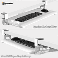 thumbnail image 6 of Ergomaker Keyboard Tray Under Desktop 25.6x11.8 inches Clamp-On Tray Slide-Out Drawer Punch-Free Setting White, 6 of 7