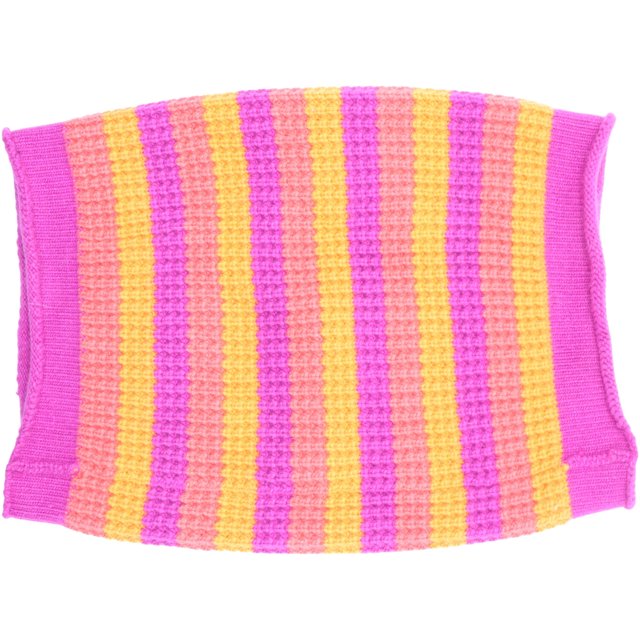 Portolano Foulard Tricotée Rayée Violette / Rose Orange pour Femmes - Taille Unique