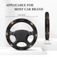thumbnail image 3 of Balery Metal Style Horned Skull Fundas elásticas antideslizantes para volante, funda protectora universal para hombre y mujer, 15 pulgadas, accesorios para coche., 3 of 6