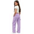thumbnail image 3 of Shadoumai Girls' Soft Knit Everyday Leggings Comfortable Solid Color Tapered Fit Joggers Joggers With Elastic Waistband For Girls Daily Wear,Girl Uniform Pants 11-12 Years, 3 of 8