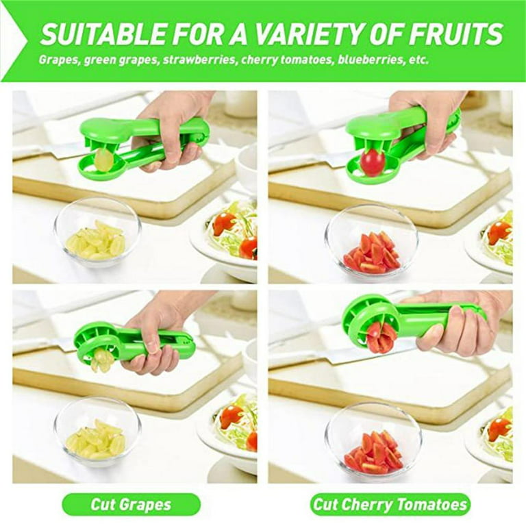 1pc Tomato Slicer Cutter Grape Tools Cherry Kitchen Pizza Fruit Splitter,  Small Tomatoes Accessories Manual Cut Gadget