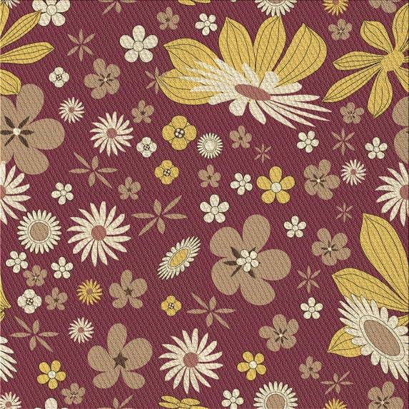 Ahgly Company Machine Washable Indoor Square Transitional Brown Sand Brown Area Rugs, 6' Square