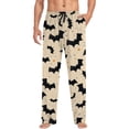 thumbnail image 5 of SJLDQY Mens Halloween Pajamas Pants Wide Leg Pjs Trousers for Men Hallowmas Pumpkin Ghost Elastic Waist Homewear Loungewear With Pocket, 5 of 6