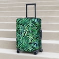 thumbnail image 2 of Lsque Monstera Leaves Printed Luggage Cover, Travel Luggage Protector,Scratch and Dirt Resistant, Fits 18-32 Inch Luggage - Medium, 2 of 9