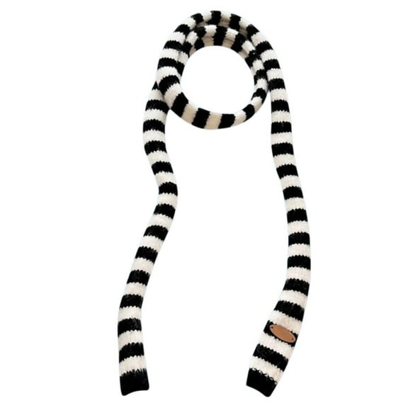 JZROCKER Skinny Scarf Knit Neckerchief Elegant Scarf Long Scarves for Women Girl