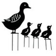 thumbnail image 2 of Eoozwa 4pcs Garden Duck Yard Art Metal Statue Decor Animals Silhouette Outdoor Decoration Courtyard Ornaments for Lawns Backyard Patio Backyard Pathway (Black), 2 of 9