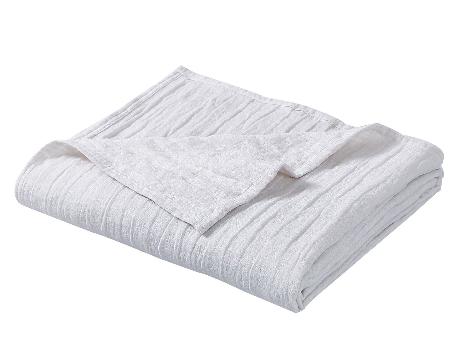Twin, Gray Dawson Star Three Layers Lightweight 100% Soft Washed Cotton Gauzy Blanket