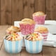 thumbnail image 5 of 50 envoltorios de papel para cupcakes con rayas azules y blancas, resistentes al calor., 5 of 8