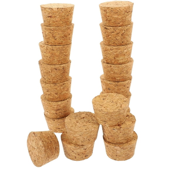 Raindrops 20Pcs Wood Corks Plugs Wooden Corks Replacement Reusable Cork Bottle Plug