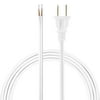 GE Lamp Cord Set with Molded Plug, 8-Foot, White, 54475
