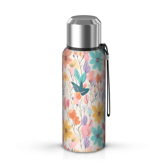 20 Oz Pioneer Flower Coffee Tumbler Double Wall Insulated Stainless Steel Water Bottle | Metal Reusable Thermoses Flask with Cup Cap | Leak & Sweat Proof with Anti-Dust Lid
