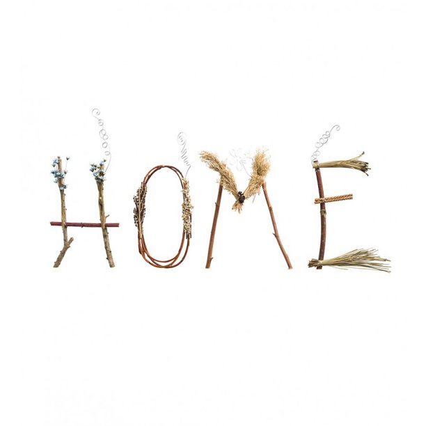 "Home" Twig Wall Art