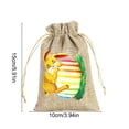 thumbnail image 2 of B Easter Holiday Drawstring Gift Bags With Rabbit And Egg Pattern Burlap Style Fabric For Party Favors Candy Storage 3.9X5.9 Inches, 2 of 7