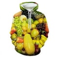 thumbnail image 3 of Sudadera con capucha con estampado 3D de comida, chocolate, hamburguesa, helado para hombre, estilo hip hop, informal, con gráfico de frutas, sudaderas de manga larga, 3 of 5