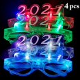 thumbnail image 2 of 4 Pairs 2021 Sunglasses Decorative 4 LEDs Flashing Eyeglasses LED Sunglasses, 2 of 10
