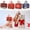 4PCS C, variant on Christmas Large Tote Bags with Handles, Reusable Gift Bag, Non-Woven Grocery Shopping Bag, Retro Red Green Water proof Christmas Reusable Grocery Bags Multipurpose Non woven Large Gift Bag