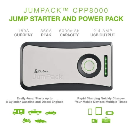 Cobra CPP 8000 Jumpack Jump Starter/Power Pack