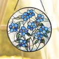 thumbnail image 3 of Botanical Forget-Me-Not Glass Suncatcher, Nature Floral Window Hanging, Handmade Gift Idea, Sun Catcher for Plant and Flower Lovers, 3 of 4