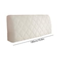 thumbnail image 3 of MTBLYS Headboard Protector Cover Diagonal Grid Design Elastic Stretchable 71 Inch Soft Padded Dustproof Bed Guard Bedroom Use, 3 of 6