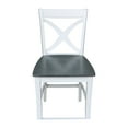 thumbnail image 4 of Solid Wood White/Heather Gray Vineyard Counter Height Stool by International Concepts, 4 of 7