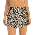 thumbnail image 3 of Uemuo Leopard Dots Pattern Women's Athletic Shorts High Waisted Running Shorts with Liner Pockets Gym Elastic Workout Shorts-Medium, 3 of 9