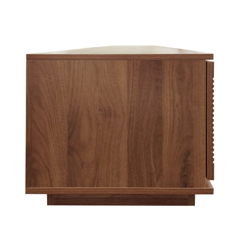 78-Inch Modern TV Stand for TVs up to 85-Inch, Entertainment Center with Fluted Door, Cable Management, Soft-Closing Hinges, Natural Woodgrain Finish for Living Room