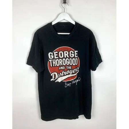 Reprint Rare GEORGE THOROGOOD & THE DESTROYERS Shirt Classic Black Unisex S-5XL