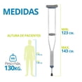 thumbnail image 4 of Muletas Ortopedicas Auxiliares Onof Ajustables De Aluminio, 4 of 6