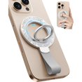 thumbnail image 1 of wonima11 Phone Grip Ring Holder Stand Compatible with MagSafe - Magnetic Phone Accessories Grip for iPhone 16 Pro Max/16 Pro/16/15/14/13/12 Series Bling Removable Rotatable Cute for Women, Silver, 1 of 1