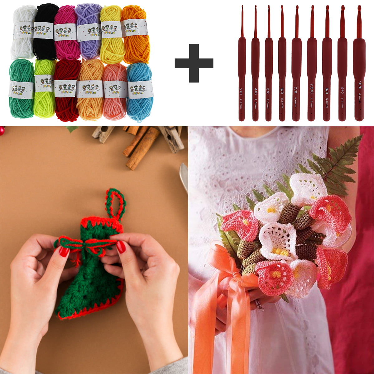 68 PCS CROCHET Kits for Beginners Colorful Crochet Hook Set with Case ToKLf  $35.56 - PicClick AU