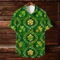 thumbnail image 5 of LIBRCLO St. Patricks Day Themed Mens Shirts, Casual Short Sleeve Button Down with Irish Spirit, 5 of 8