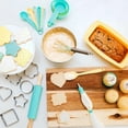 thumbnail image 4 of Classic Kids Baking Set, 44-Piece Bakeware Kit with Silicone & Stainless Steel Tools, Apron, Mixing Bowl, Cookie Cutters & Recipes, 4 of 5