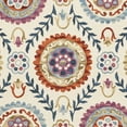 thumbnail image 6 of SAFAVIEH Suzani Iskra Medallion Wool Area Rug, Ivory/Multi, 8' x 10', 6 of 7
