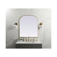 thumbnail image 2 of Metal Frame Arch Mirror 36x34 Inch in Brass, 2 of 9