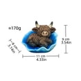 thumbnail image 2 of Highland Cow Figurine Highland Cow Bathroom Decor Mini Highland Cow Decorative Figurine for Home Office Desk Kitchen Bathroom Farmhouse Style Shelf Decor, 2 of 5