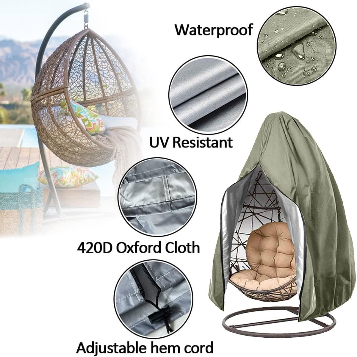 Double cocoon hanging chair cover hotsell