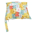 thumbnail image 3 of Bolsa de pañales de tela para bebé, con estampado de dibujos animados, con una sola cremallera, lavable y reutilizable, organizador de pañales colgante, color gato, 3 of 14