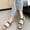 Gray, variant on AXXD Black Sandals for Women 9 Summer Flat Bottomed Mules Soft Bottomed Straight Line Sandals And