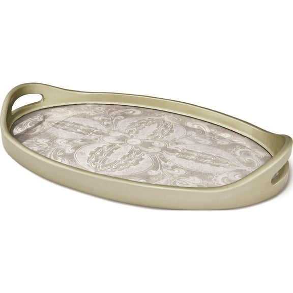 Fashion Robert M Weiss Manta Silver Oval 18 Inch Tray (18 X 12) Made In Peru gm16993