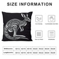 thumbnail image 5 of Orinice  Tropical Animals Throw Pillow Cushion Cover, Aboriginal Kangaroo Motif Cream Toned Circling Dot Design, Decorative Rectangle Accent Pillow Case, Redwood Brown White, 5 of 5